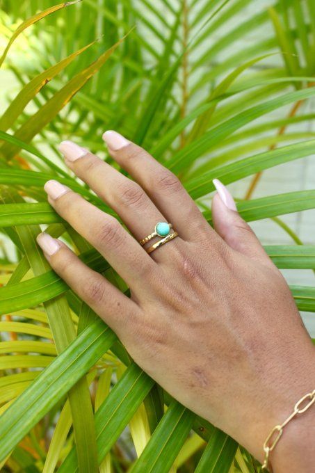 Bague Melya  Vert d eau