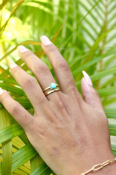 Bague Melya  Vert d eau