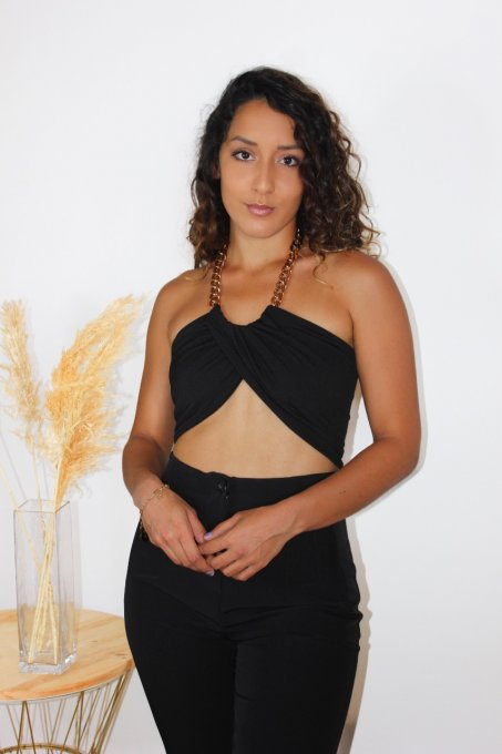 Crop Top Linda   Noir