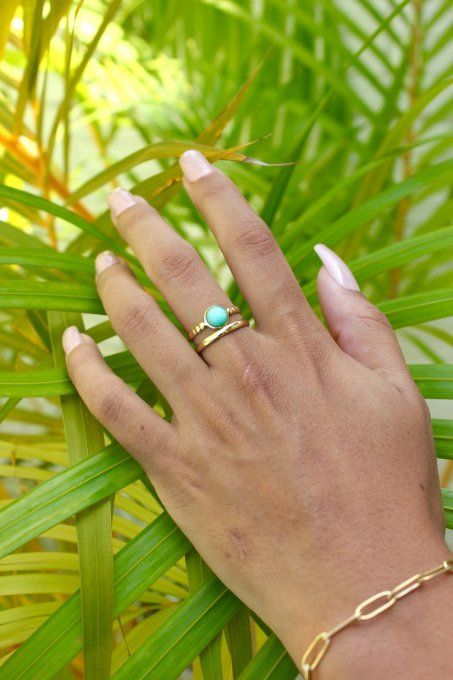 Bague Melya  Vert d eau