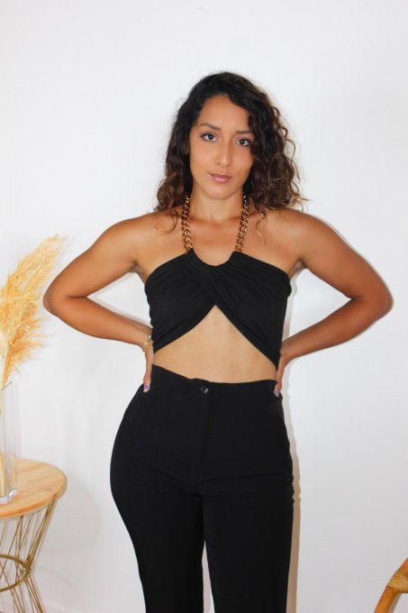 Crop Top Linda   Noir