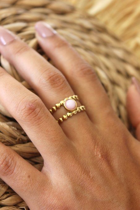 Bague Laetitia Rose claire