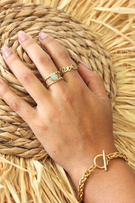 Bague Laetitia  Vert d eau