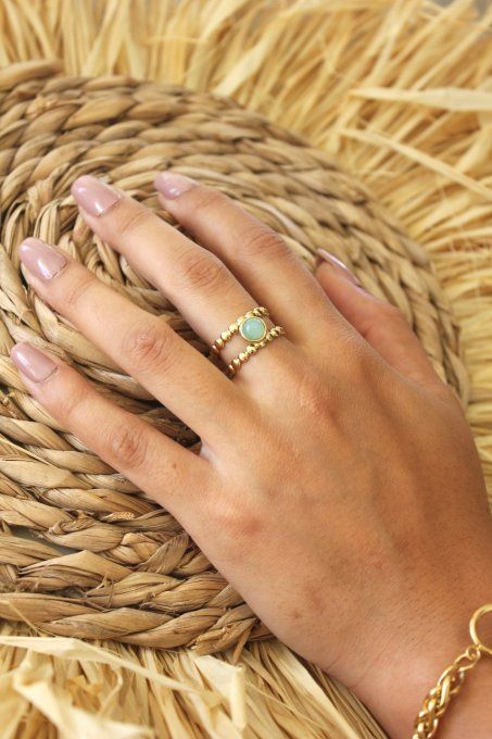 Bague Laetitia  Vert d eau