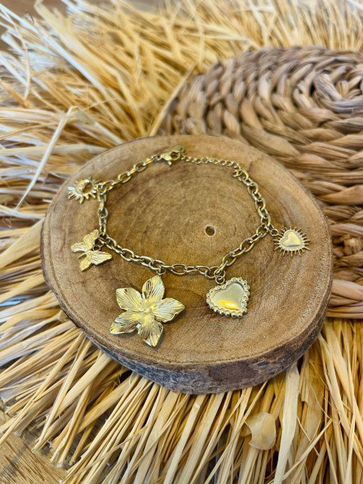 Bracelet Fleur Coeur