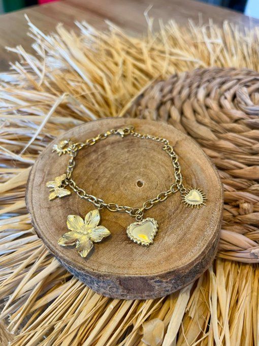 Bracelet Fleur Coeur