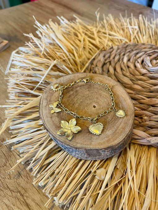Bracelet Fleur Coeur