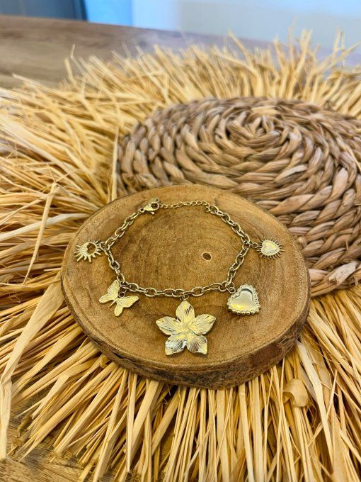 Bracelet Fleur Coeur
