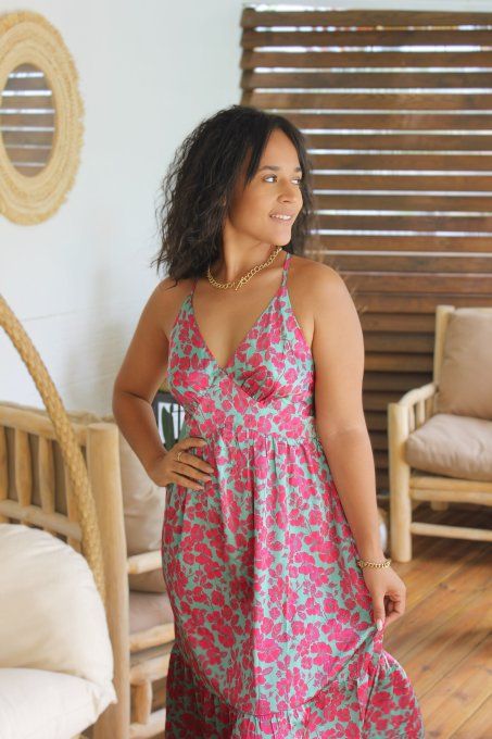 Robe Melia  Rose et Verte