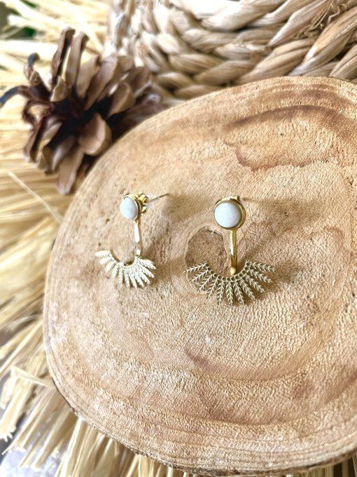 Boucles d oreilles Leïla Blanche