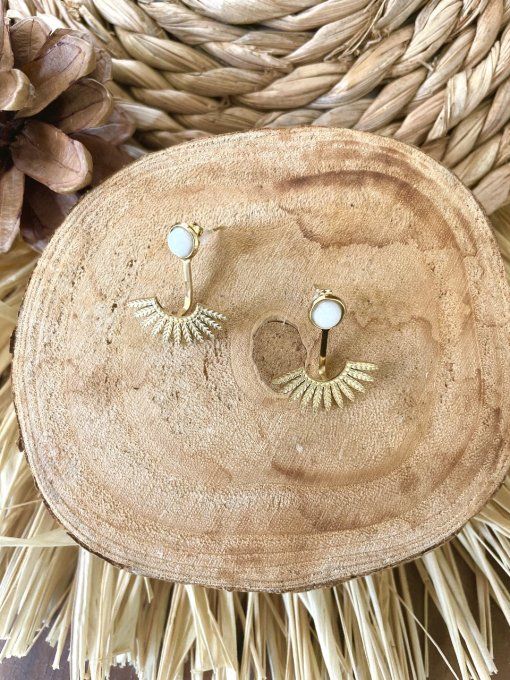 Boucles d oreilles Leïla Blanche
