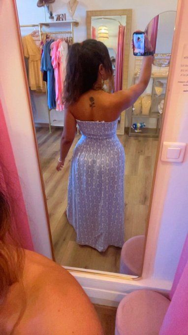 Robe Aurélie (Bleue) - Gaze de Coton