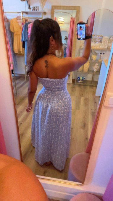 Robe Aurélie (Bleue) - Gaze de Coton