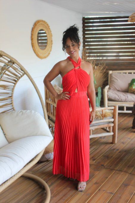 Robe Claudine Rouge orangé