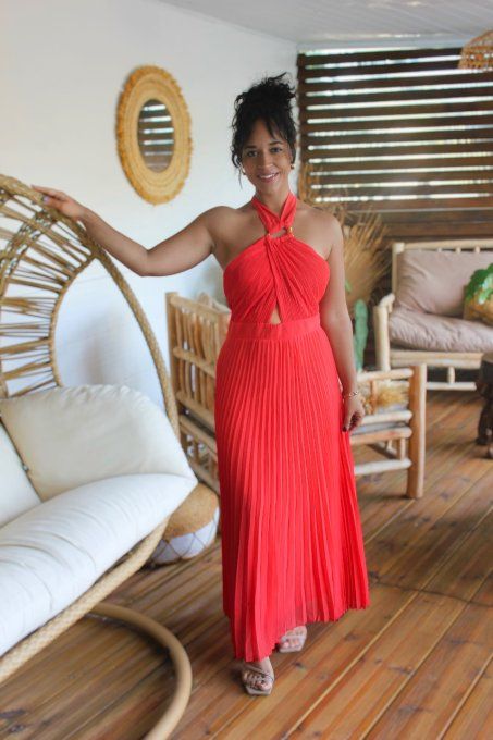 Robe Claudine Rouge orangé