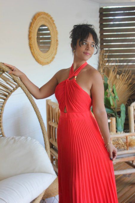 Robe Claudine Rouge orangé