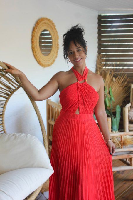 Robe Claudine Rouge orangé