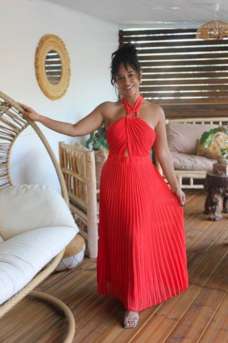 Robe Claudine Rouge orangé
