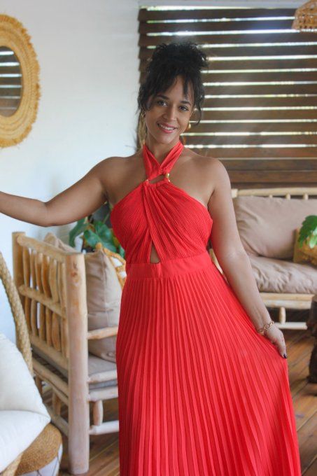 Robe Claudine Rouge orangé