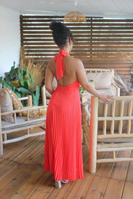 Robe Claudine Rouge orangé