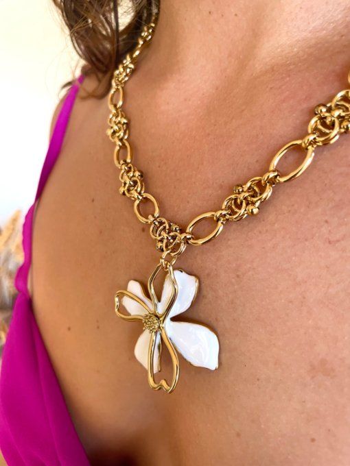 Collier Elia blanche 