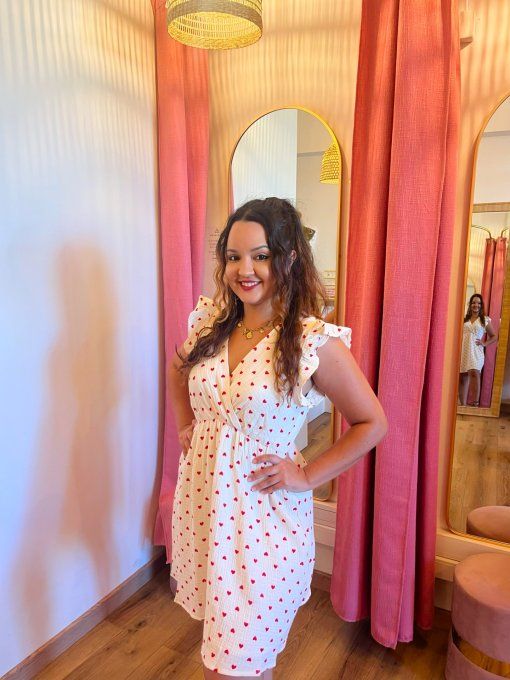 Robe Naema Rouge - Gaze de coton
