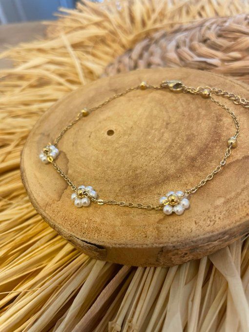 Chaine de cheville Fleur