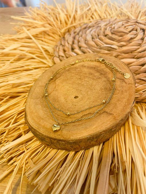 Chaîne de cheville cœur