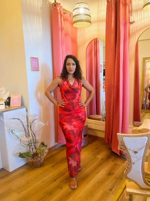 Robe Célia - Rouge rose