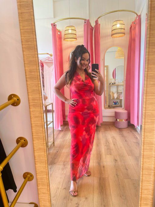 Robe Célia - Rouge rose