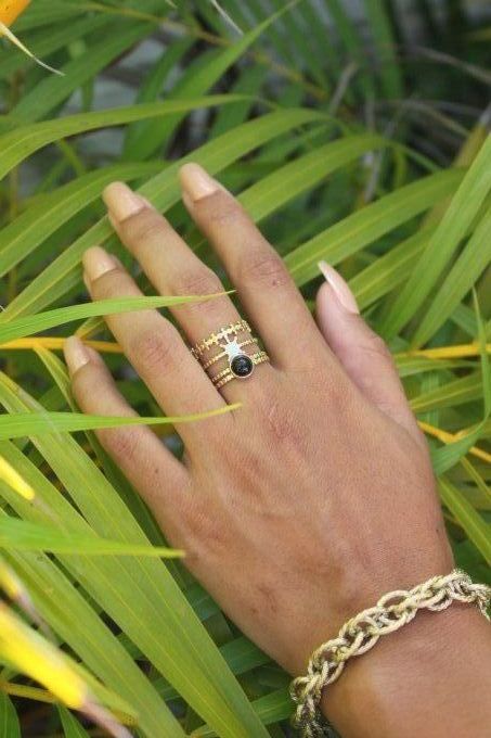 Bague Ivy  Noire